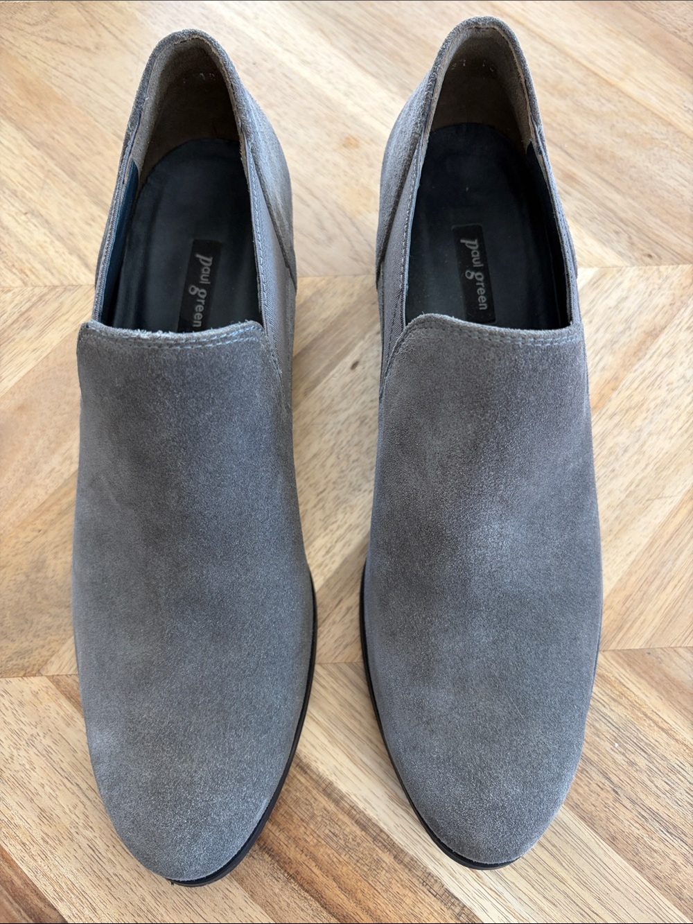Paul Green Gray Suede Slip-On Mules